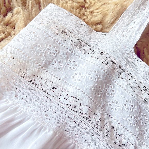 💋SOLD💋 🍾🤍DÔEN ‘Beaux’ Ramie Lace Ruffle Blouse Salt XS✨💋 - Picture 2 of 13